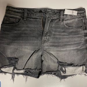 Old Navy Washed Gray High Rise Shorts.